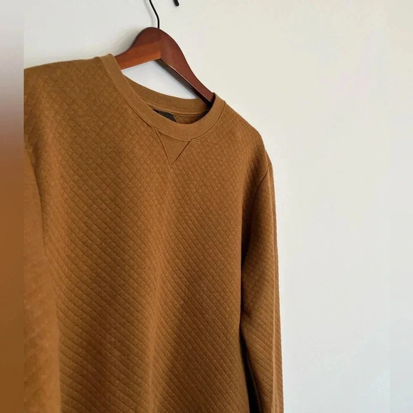 H&M brown  men quilted sweater size large - Picture 4 of 7